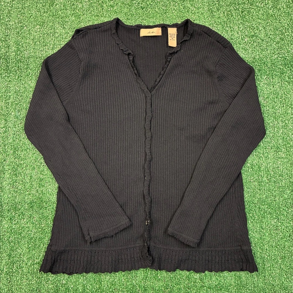 Vintage i.e. Ribbed Knit Cardigan Sweater